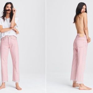 Rag & Bone MAYA HIGH-RISE ANKLE STRAIGHT jeans pink